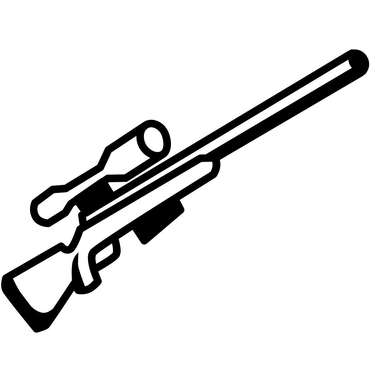 comic style espingarda de precisão icon