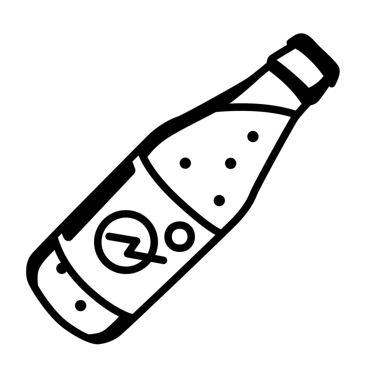 comic style 소다 병 icon