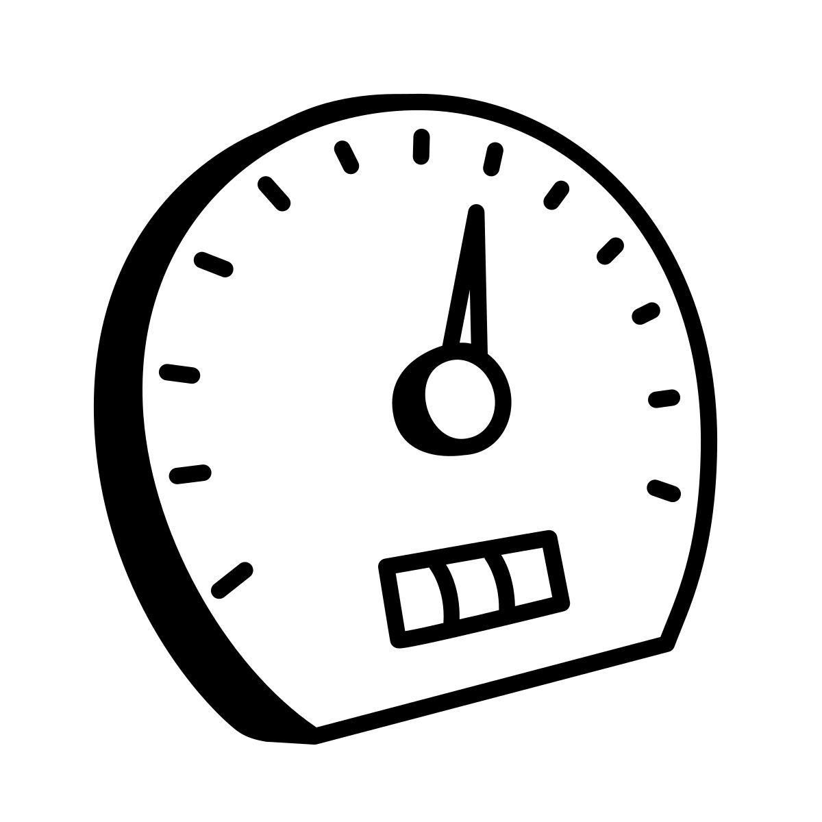 comic style speedometer icon