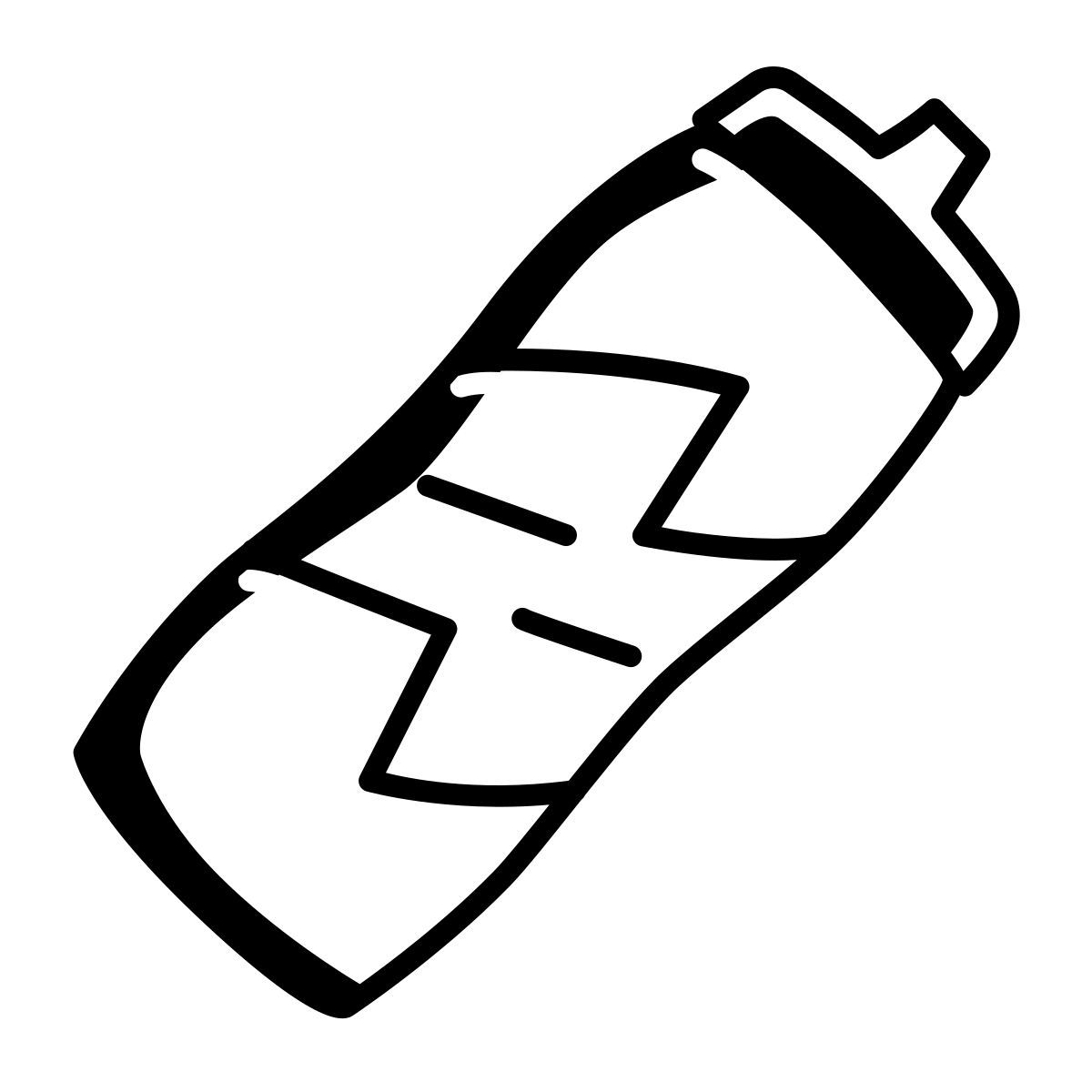 comic style garrafa de desporto icon