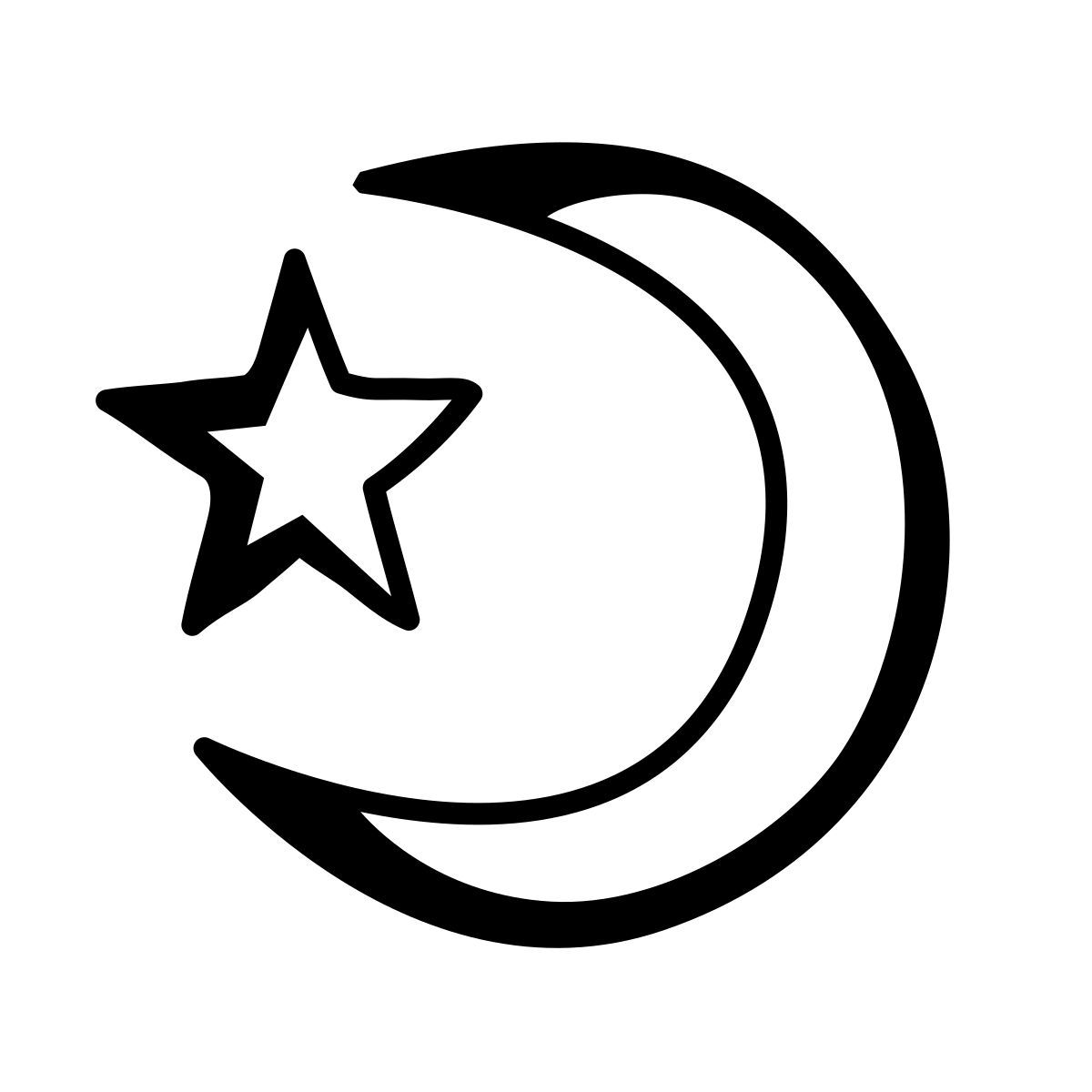 comic style moon star icon