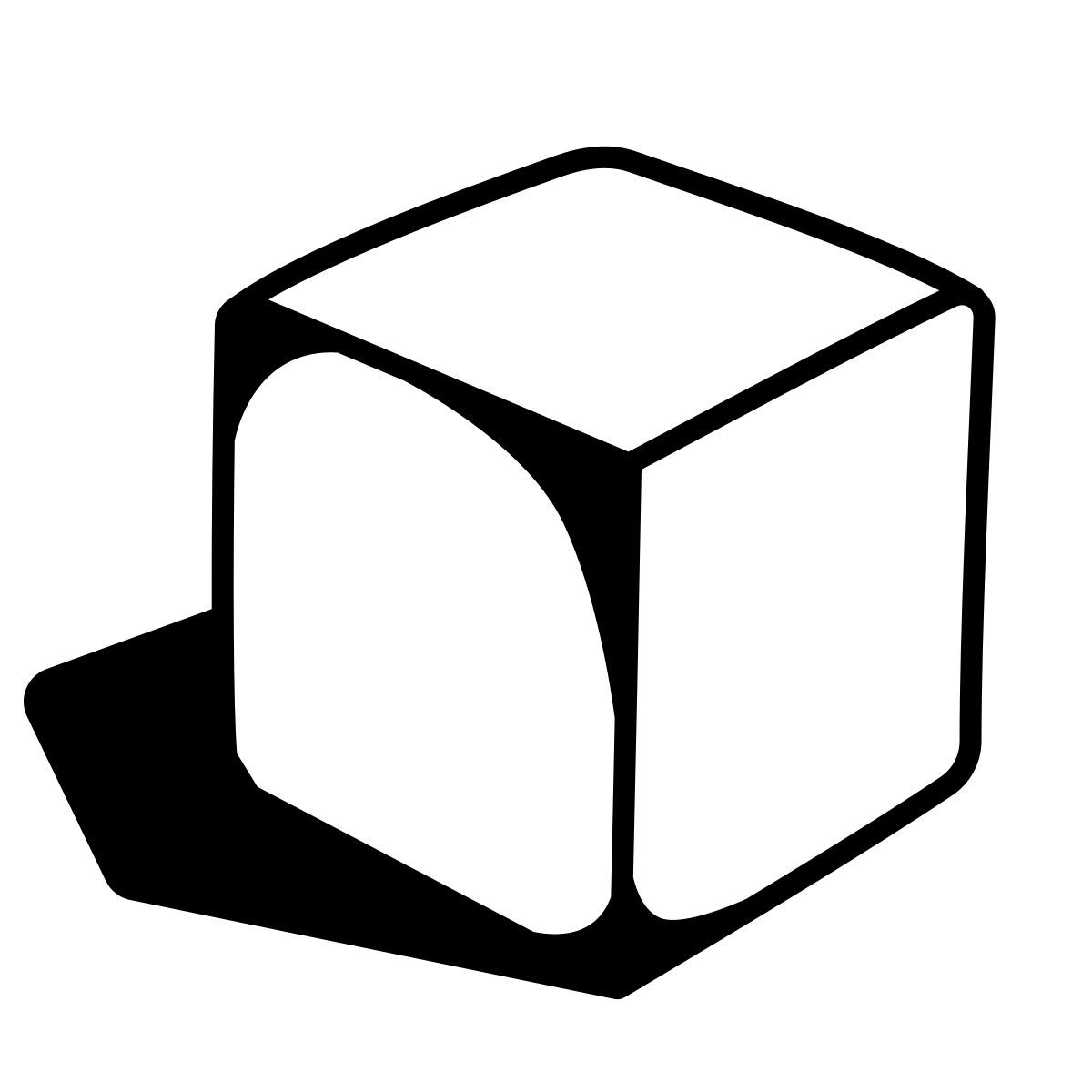 comic style sugar cube icon