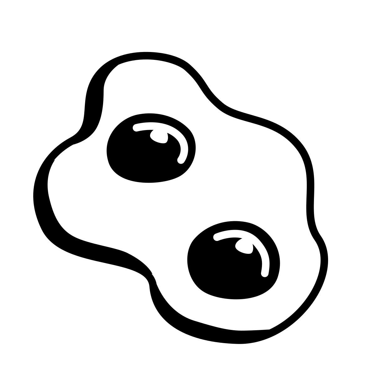 comic style spiegelei icon