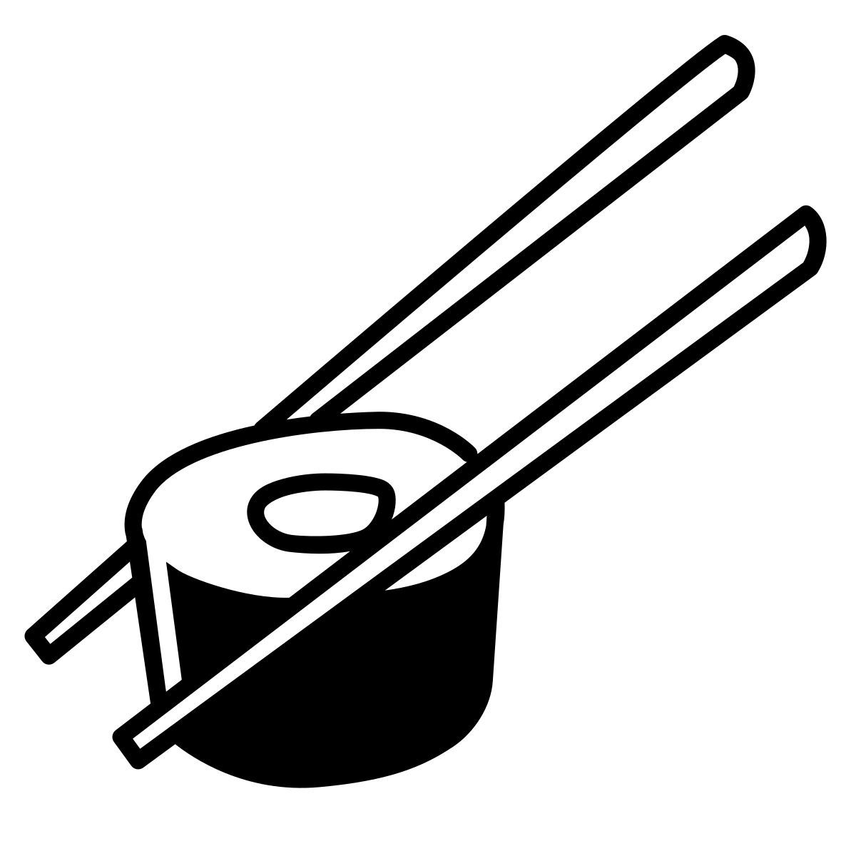 comic style sushi icon