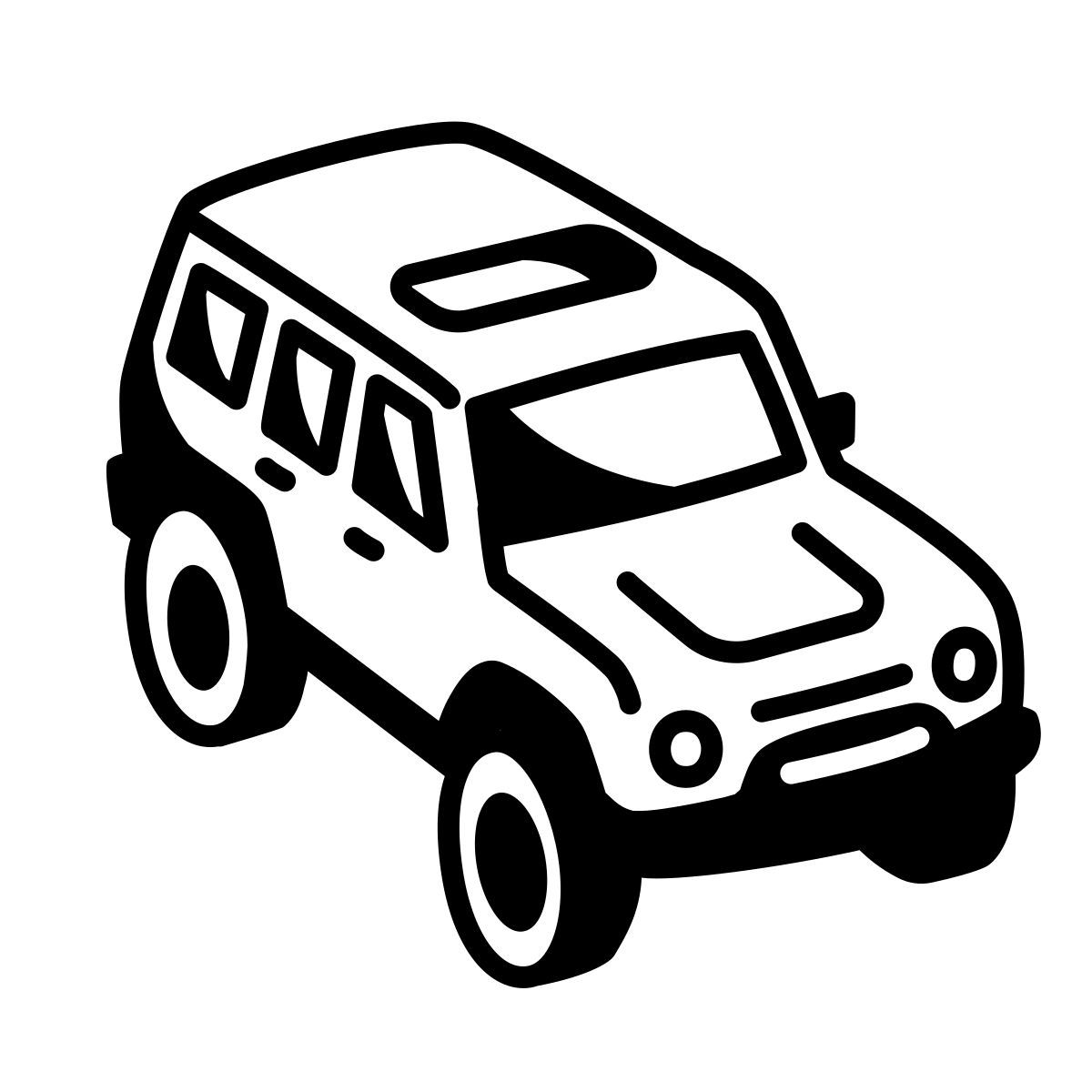 comic style suv icon