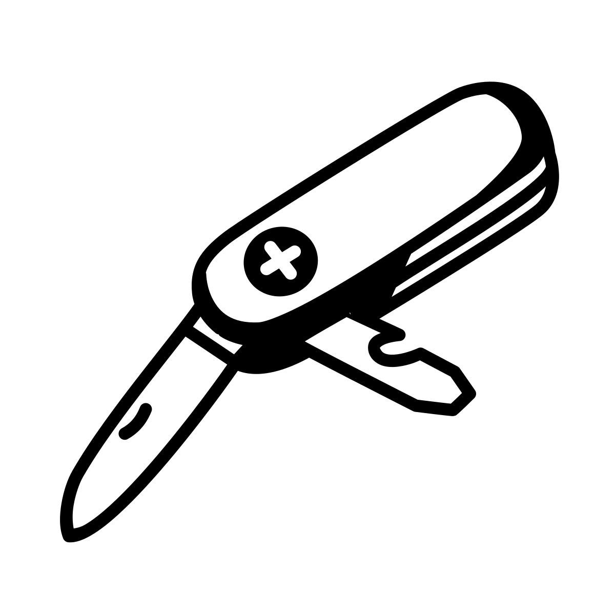 comic style coltellino svizzero icon