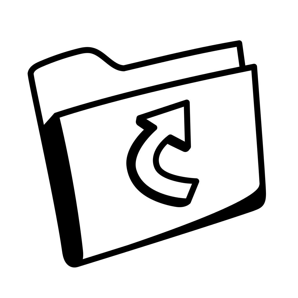 comic style symlink directory icon