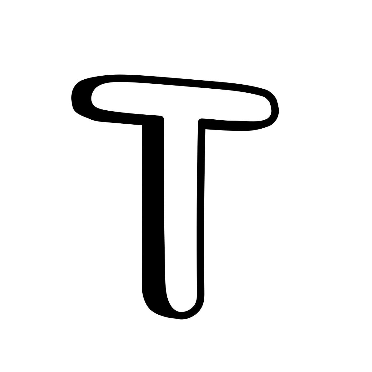 comic style t icon