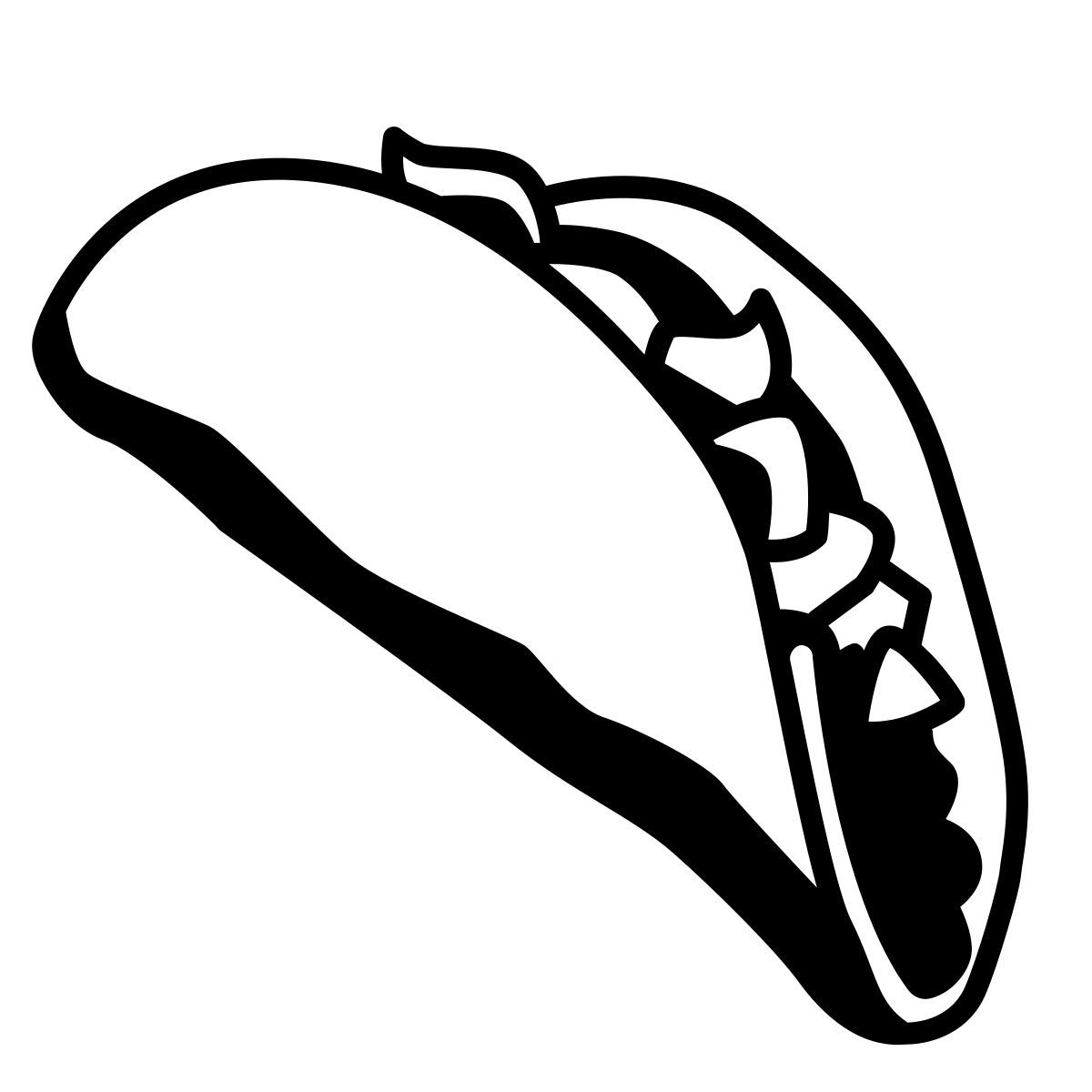 comic style 타코 icon