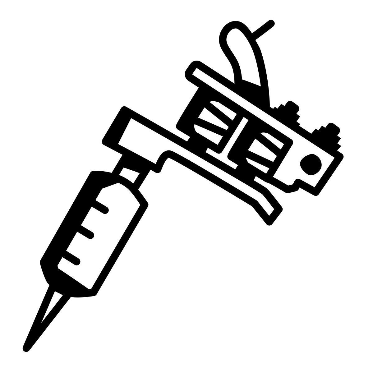 comic style 纹身机 icon