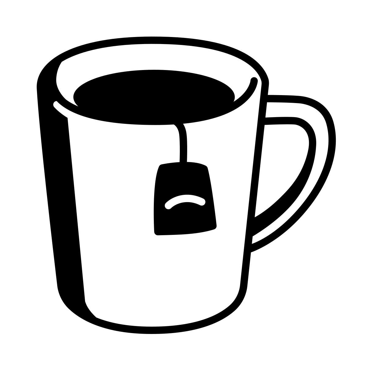 comic style tea icon