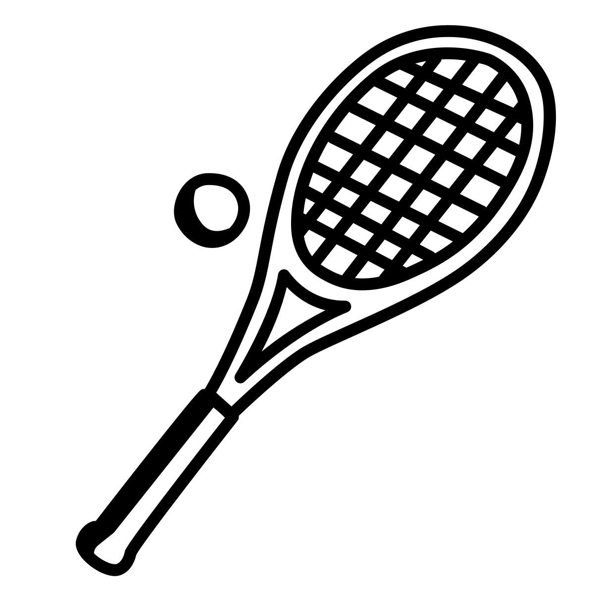 comic style tennis icon