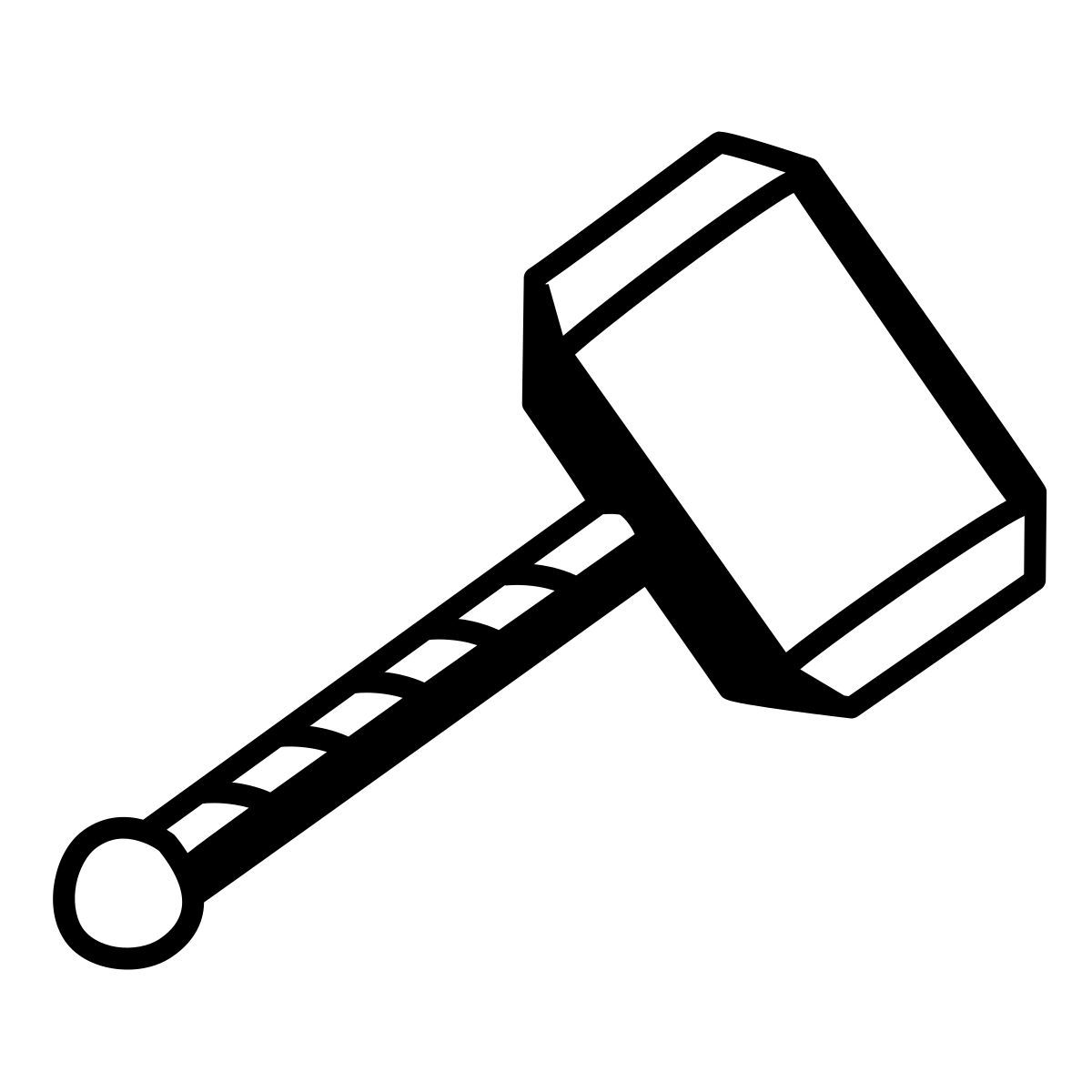 comic style thor hammer icon