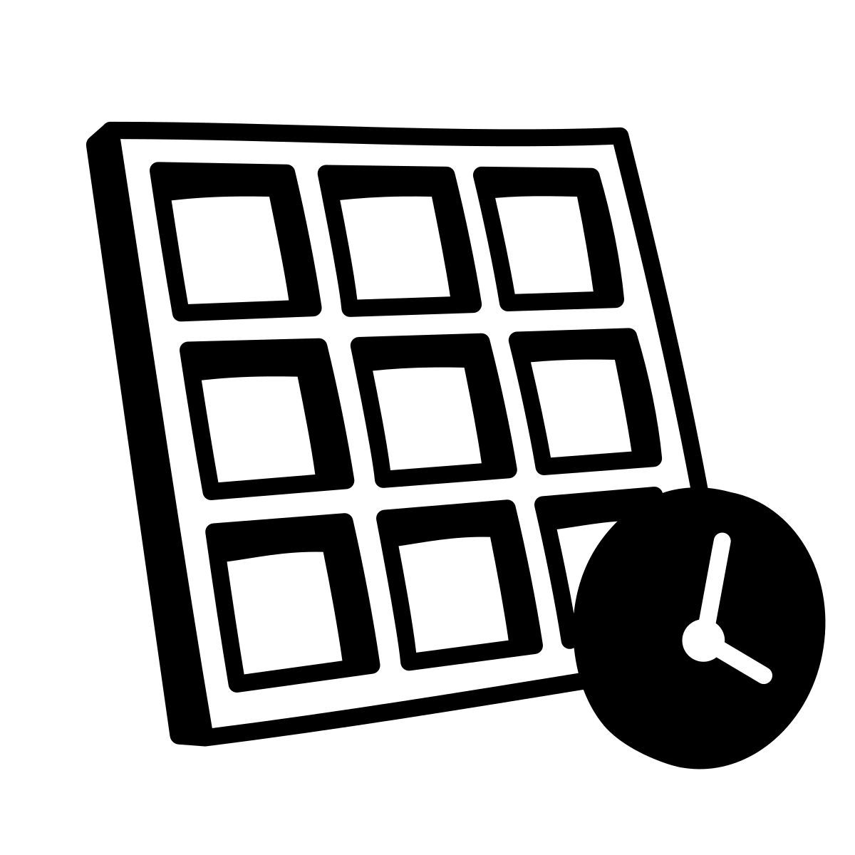comic style calendrier icon