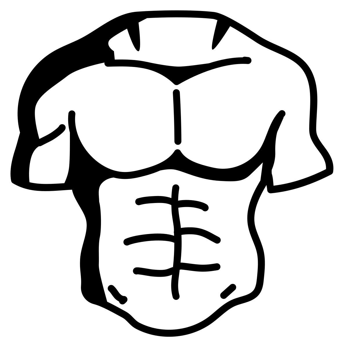 comic style torso icon