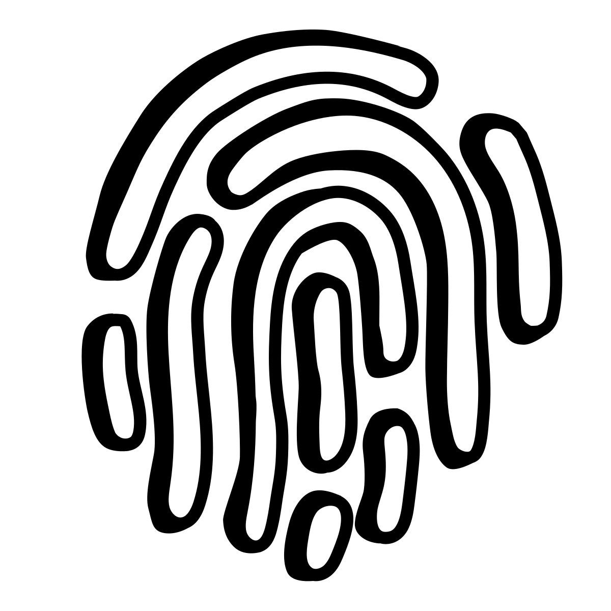 comic style touch id icon