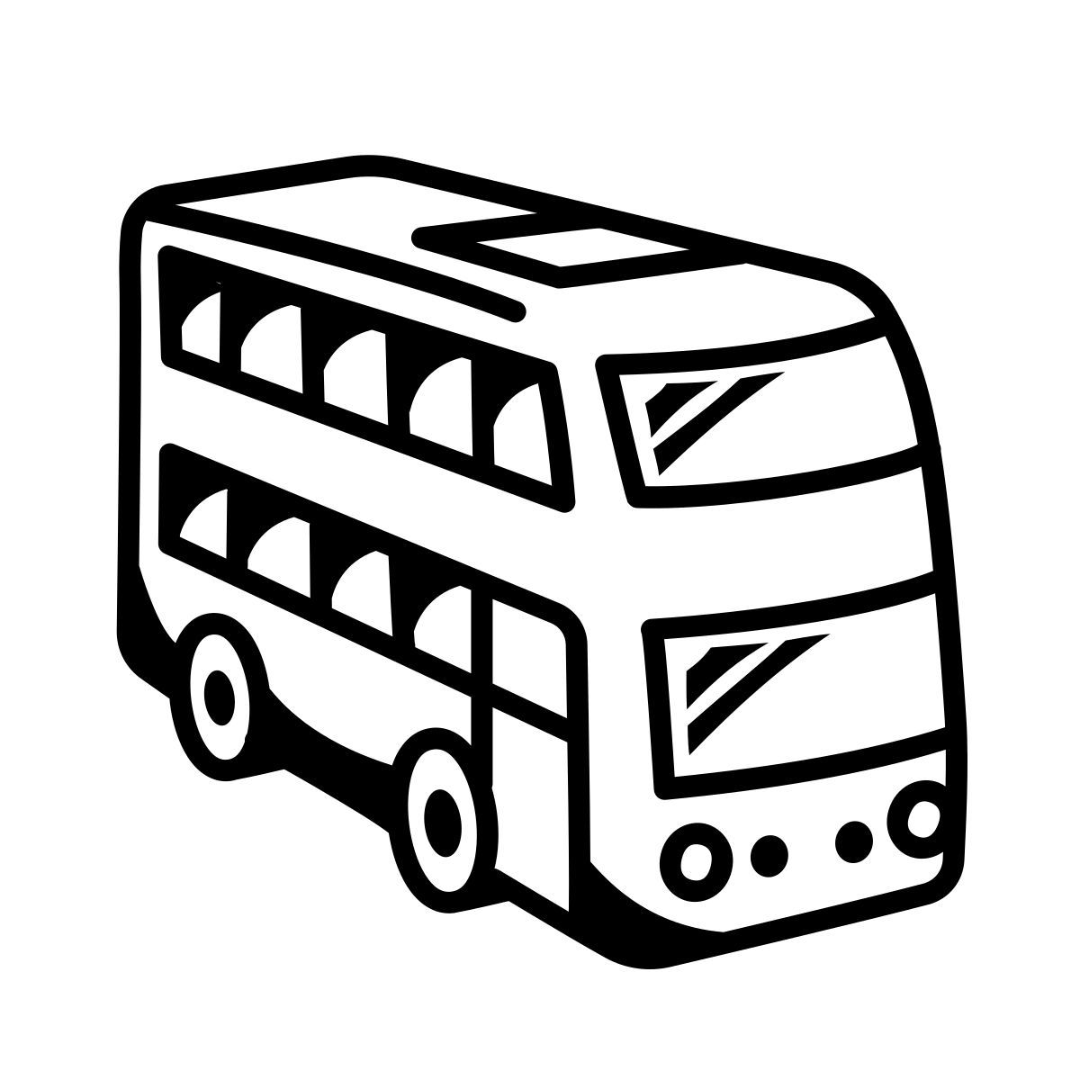 comic style tourbus icon
