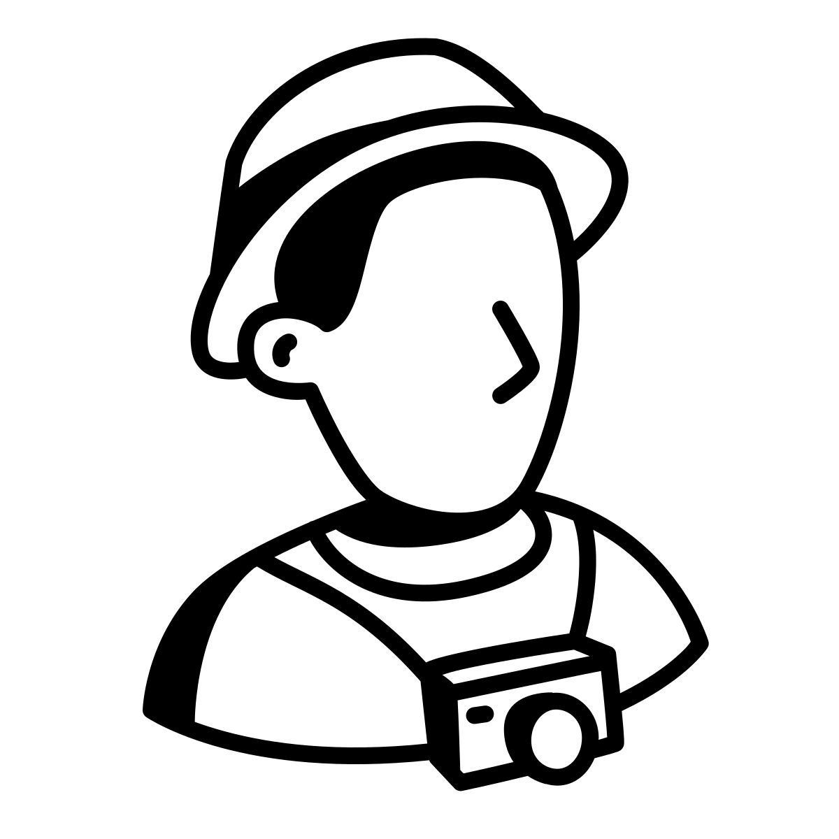 comic style homtem turista icon