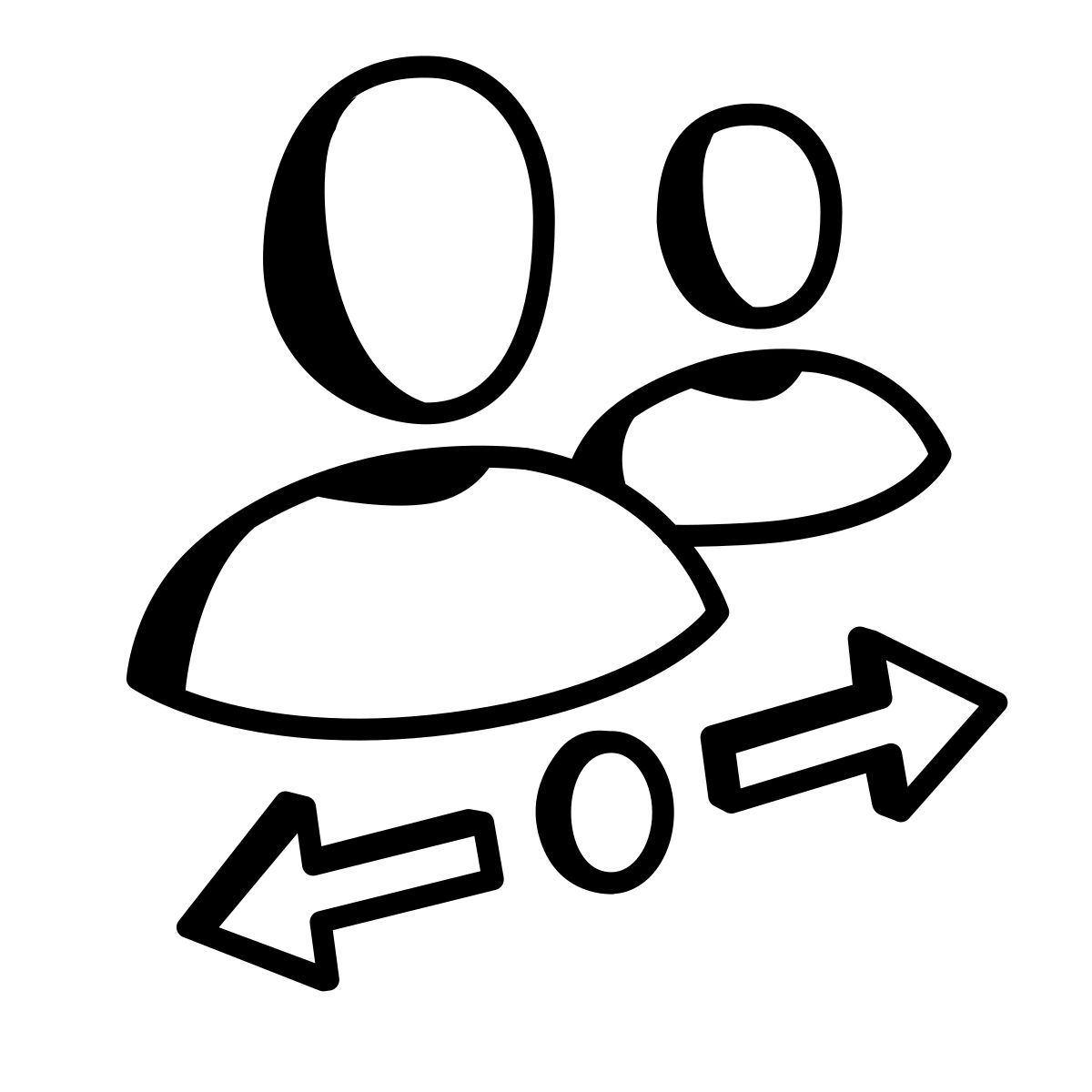 comic style ユーザー間の転送 icon