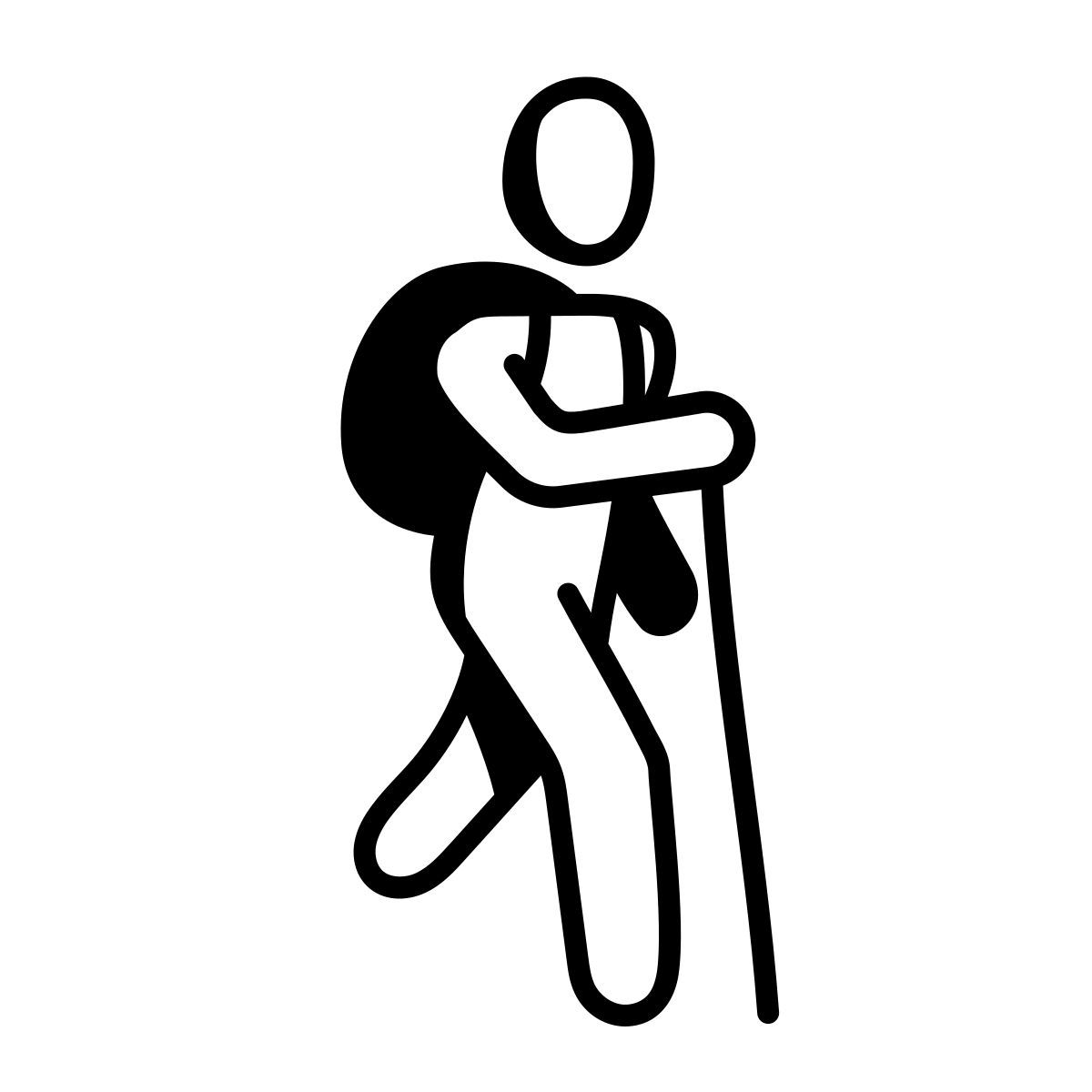 comic style trekking icon