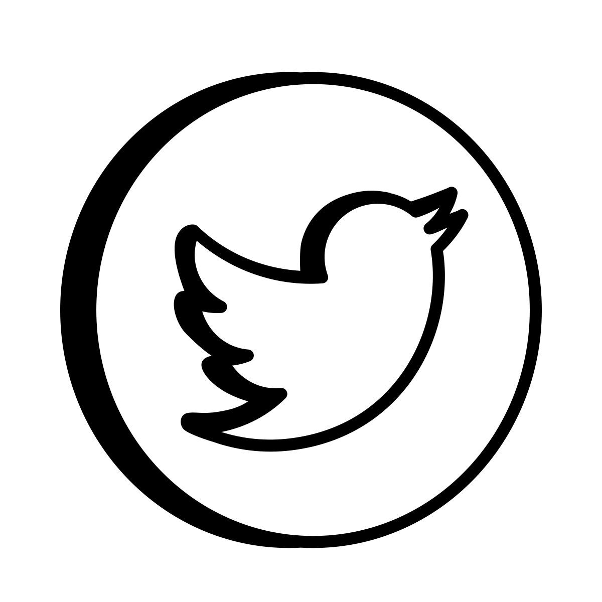 comic style twitter eingekreist icon