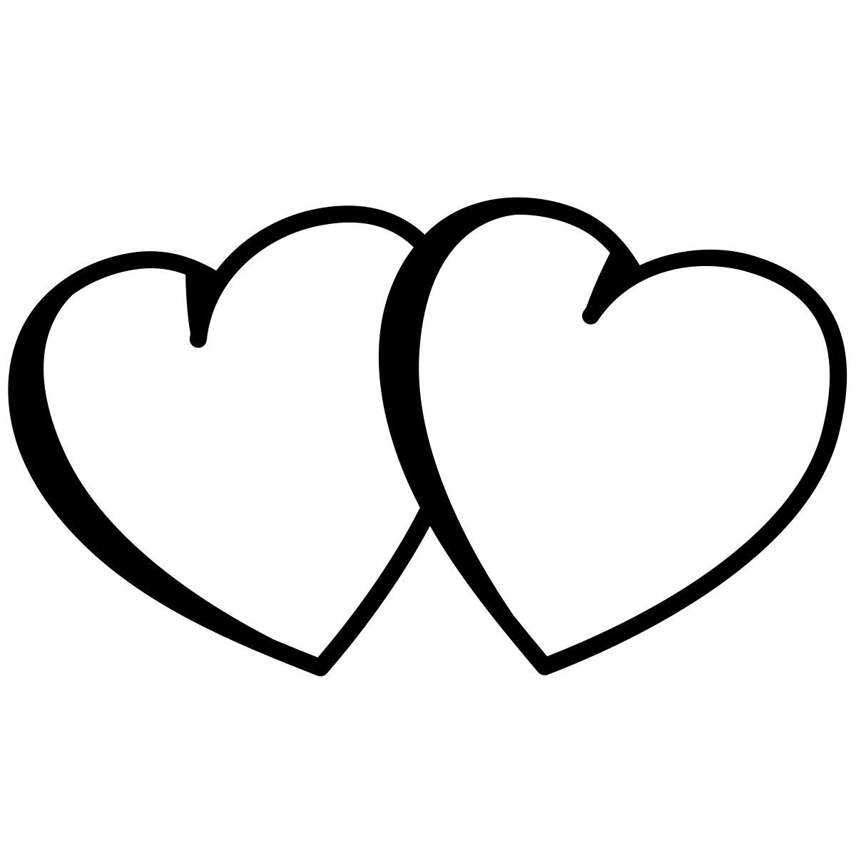 comic style two hearts icon