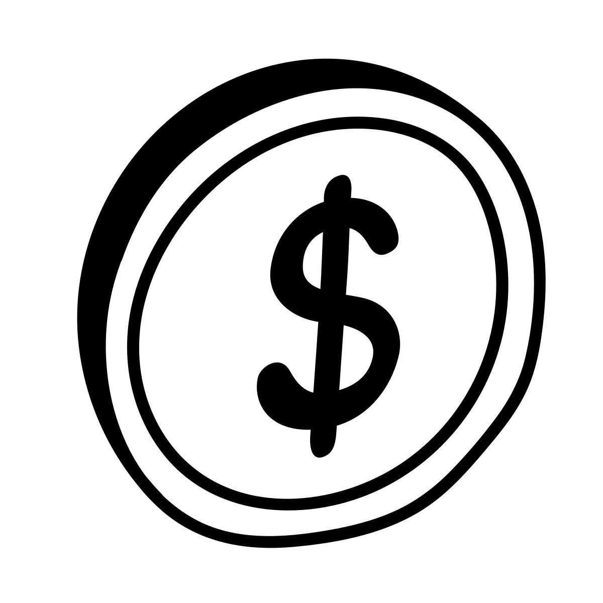 comic style us dollar icon