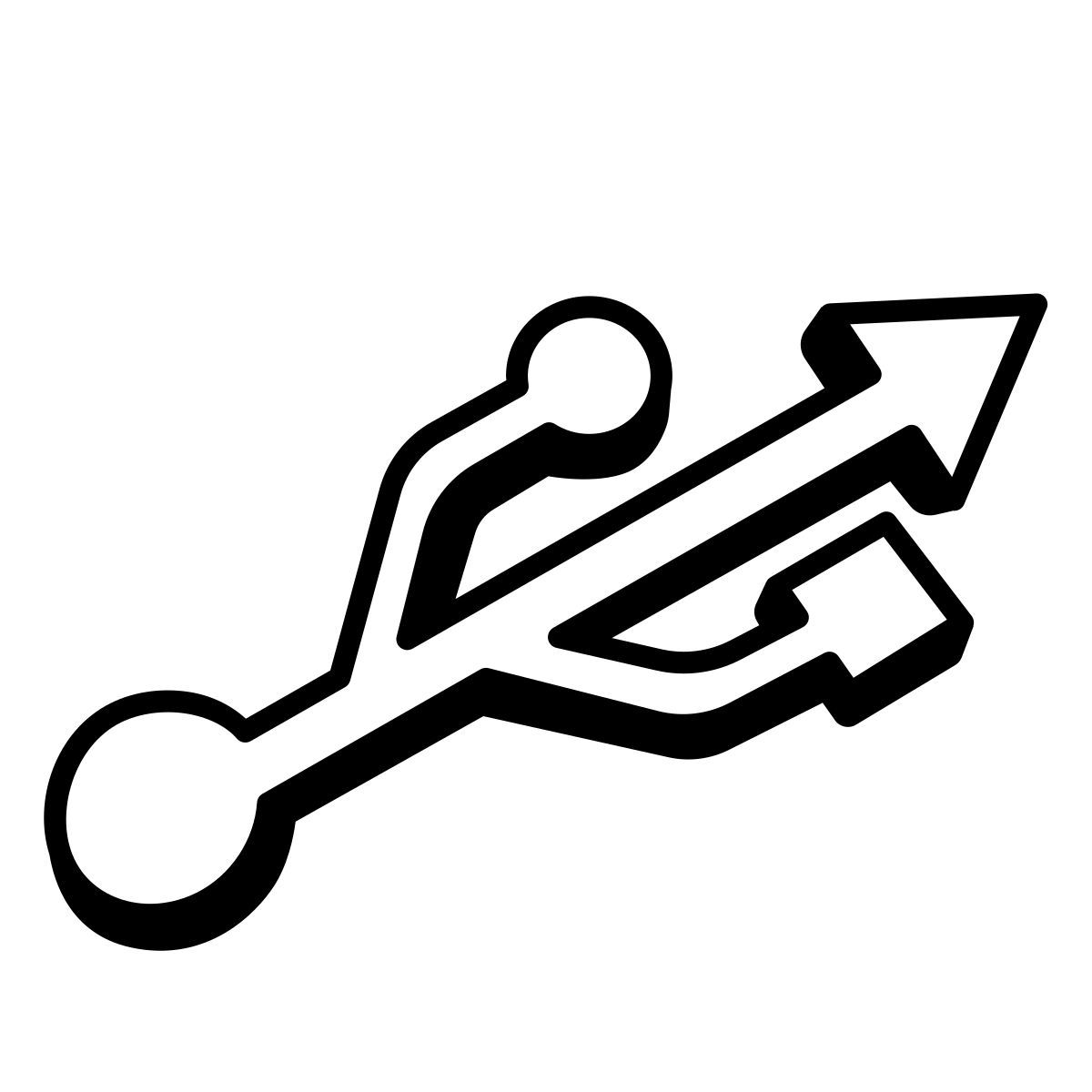 comic style usb connector icon