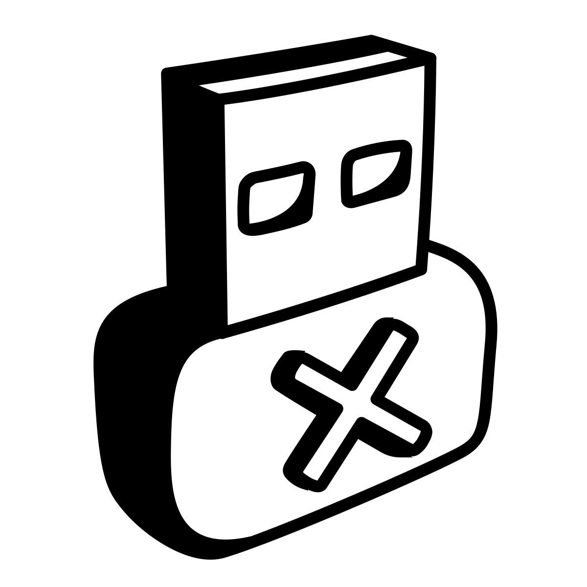 comic style usb切断 icon