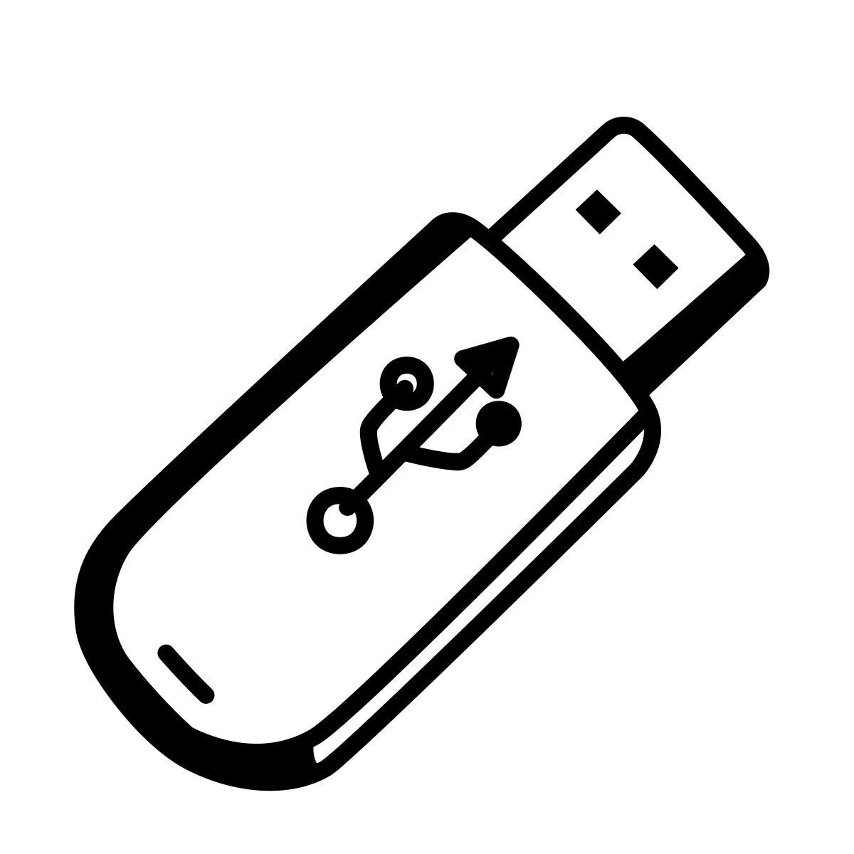 comic style usb speicherstick icon