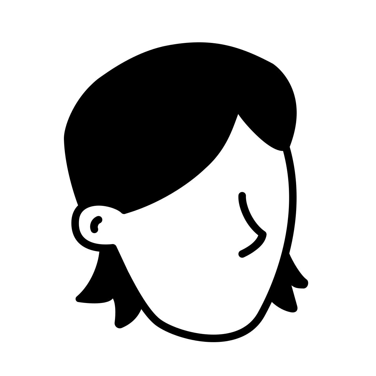 comic style weiblicher benutzer icon