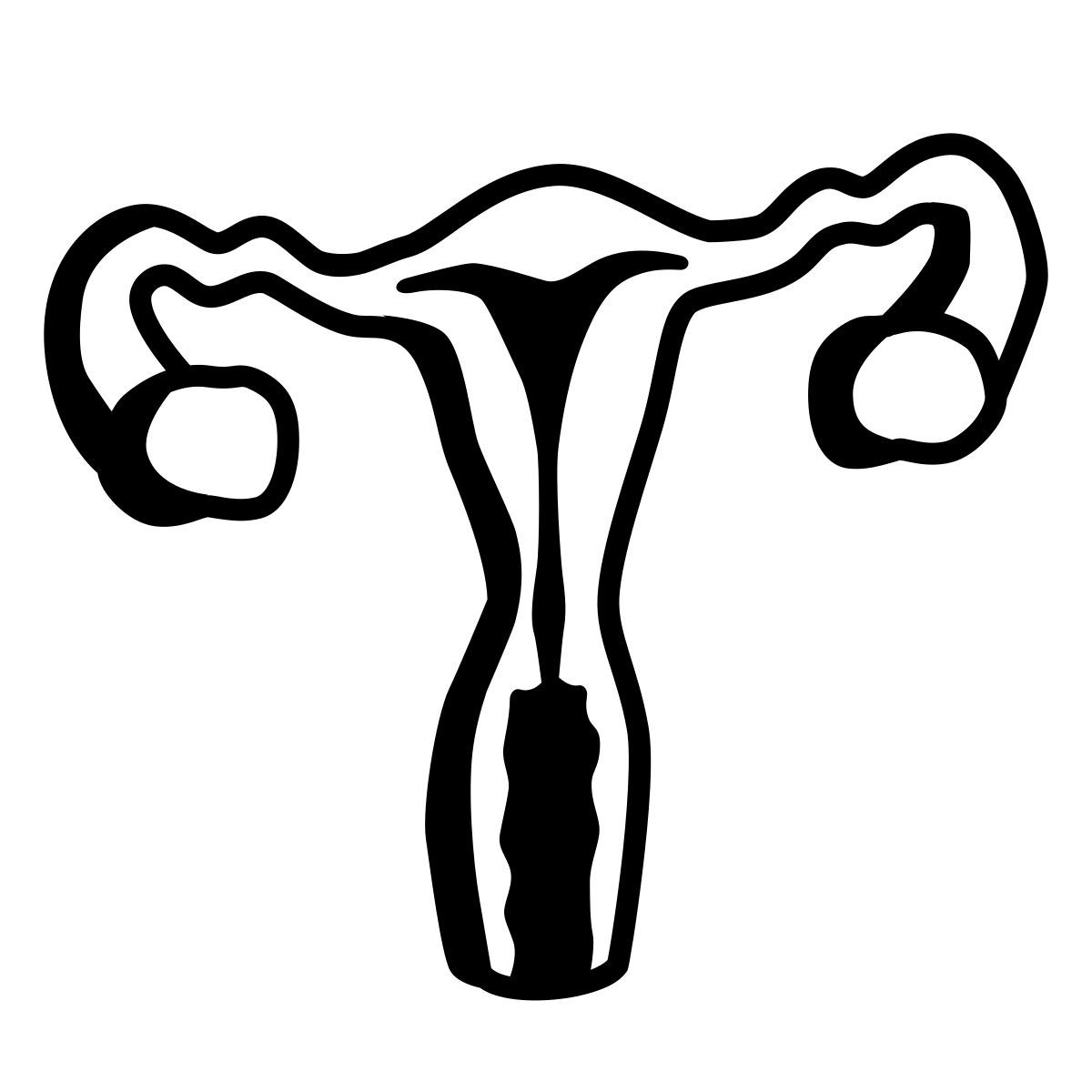 comic style uterus icon