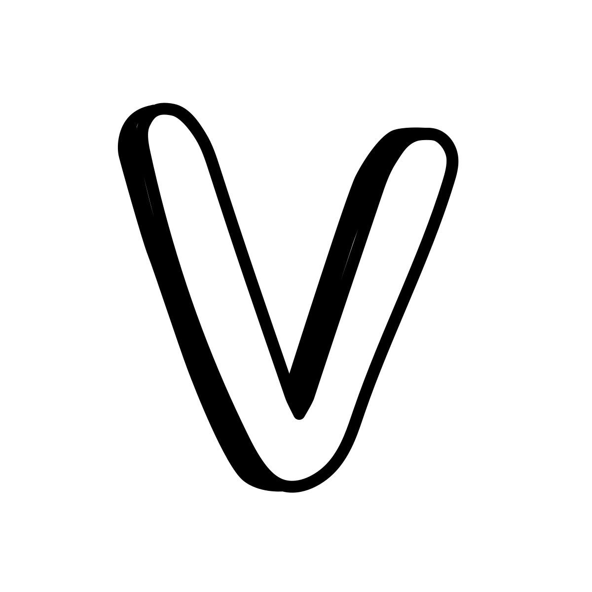 comic style v icon
