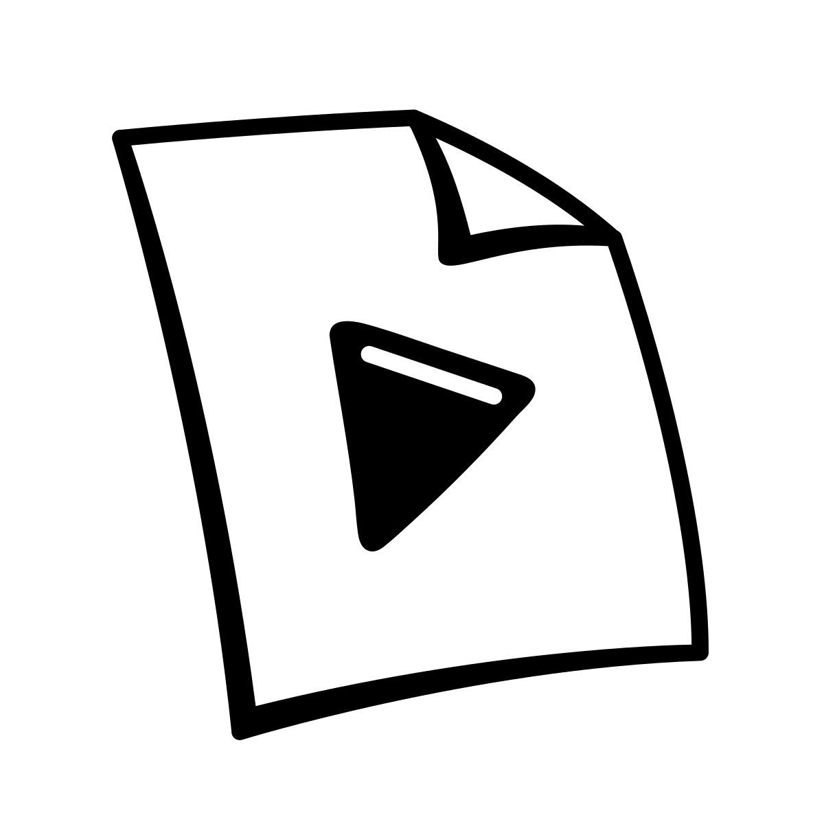 comic style file video icon