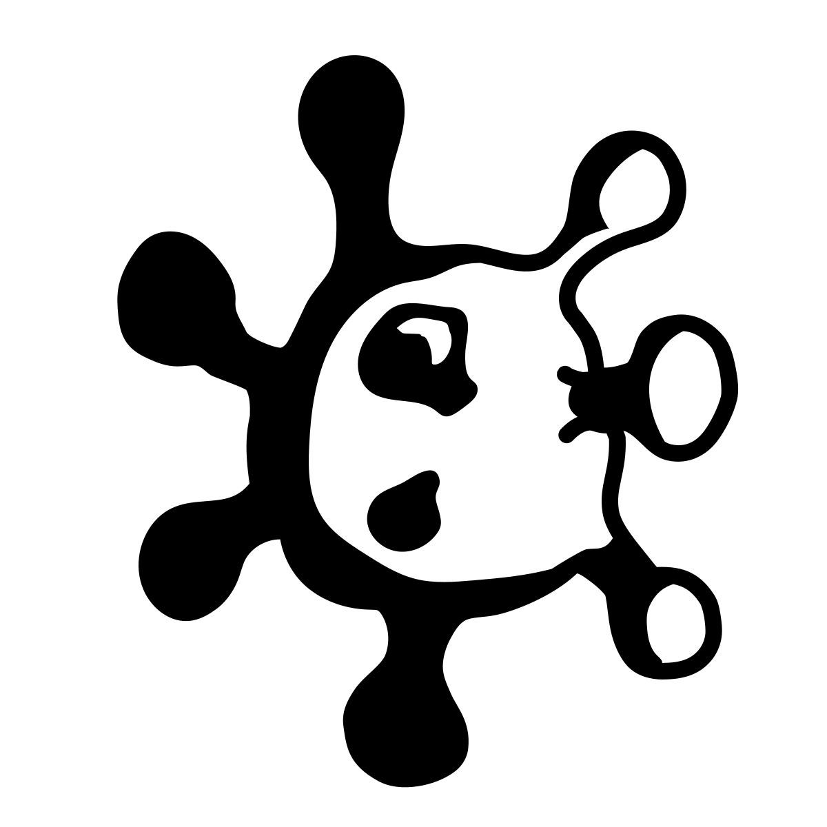 comic style virus icon