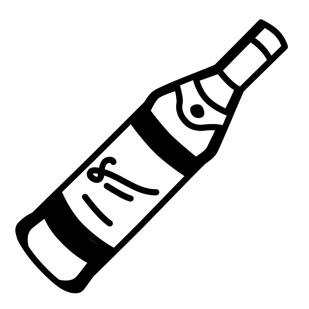 comic style vodka icon