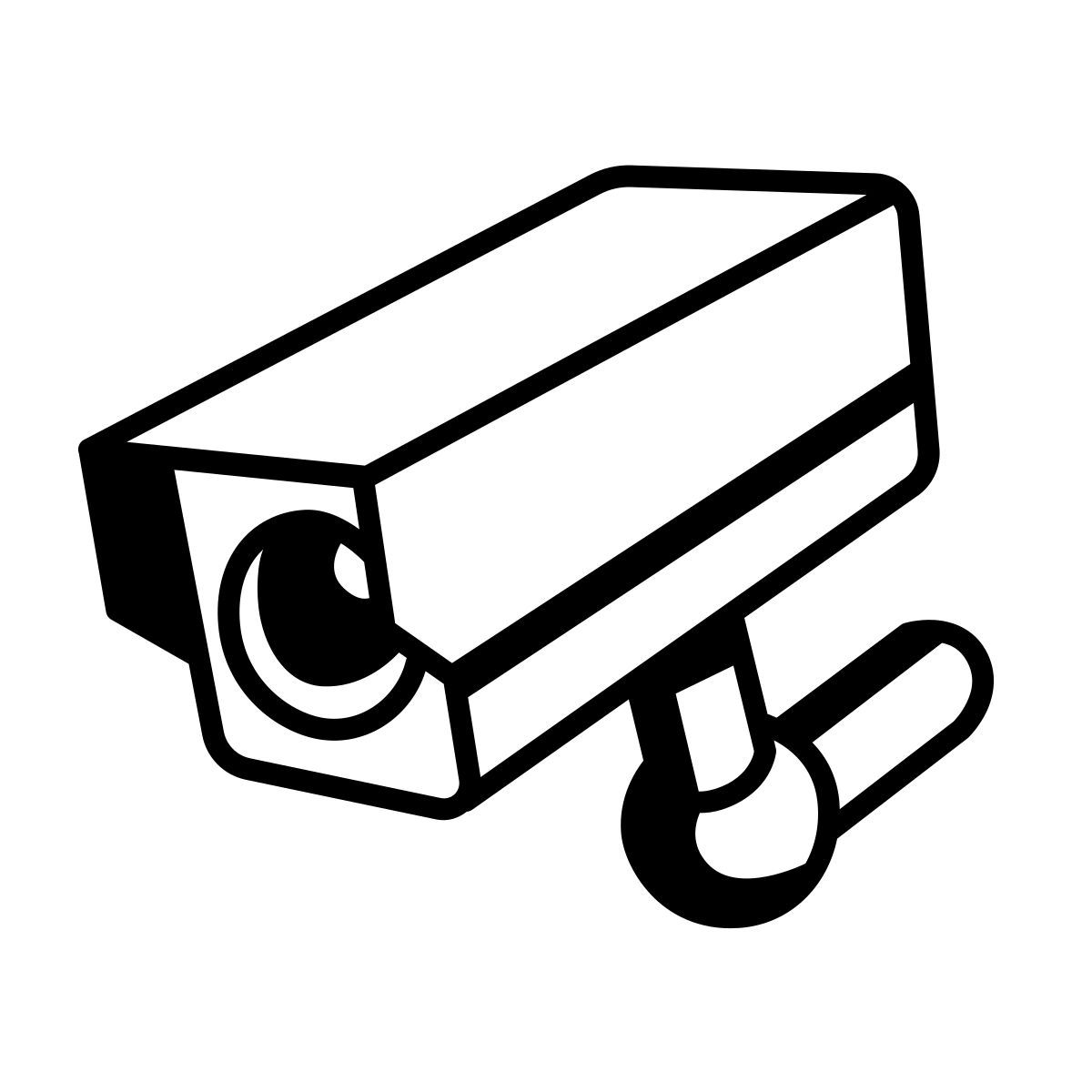 comic style wall mount camera icon