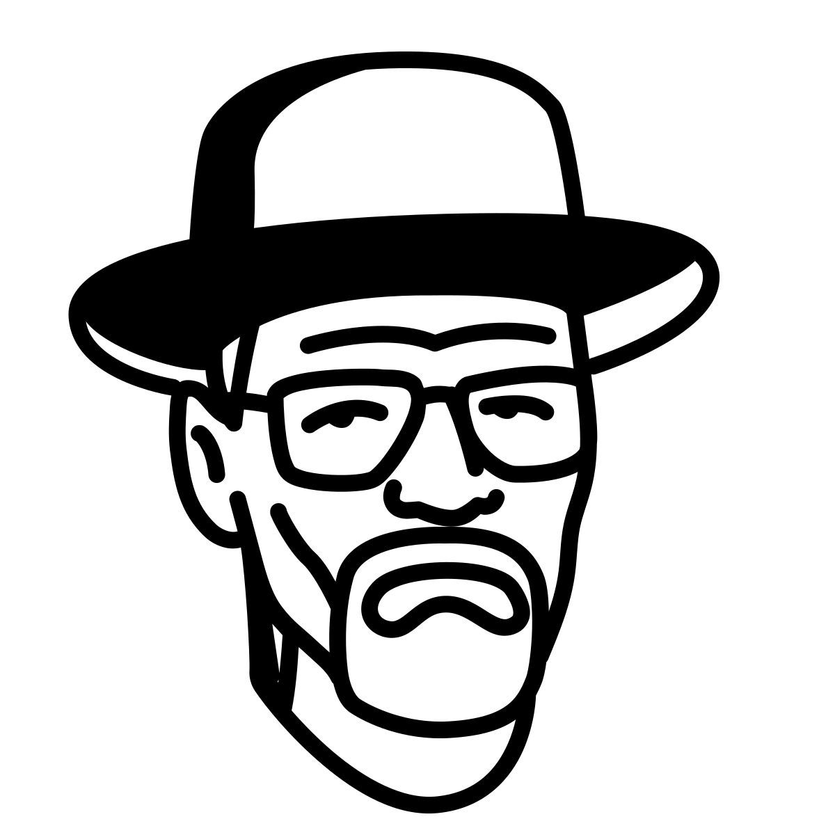 comic style walter white icon