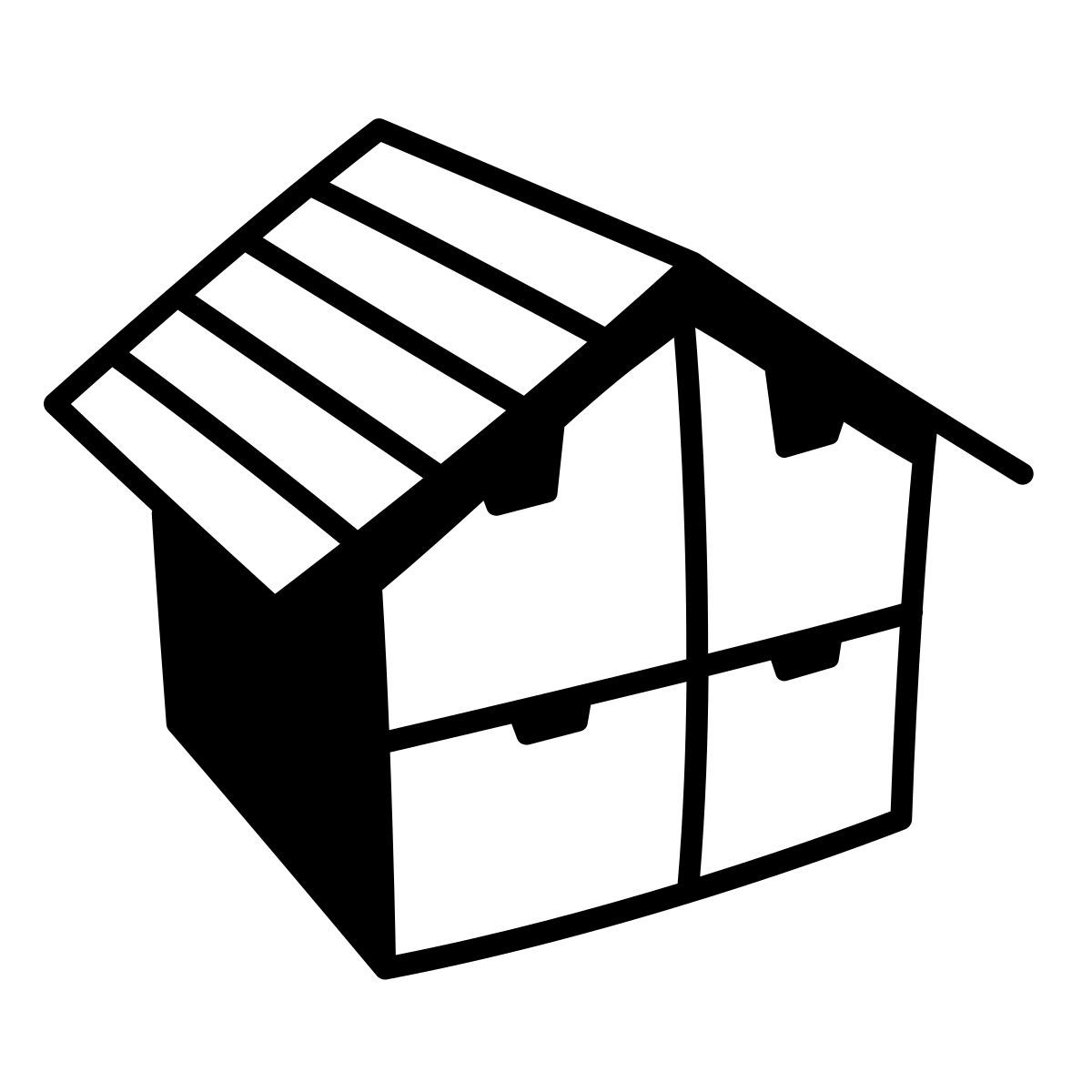 comic style entrepôt icon