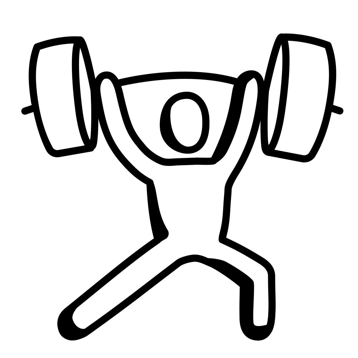 comic style sollevamento pesi icon