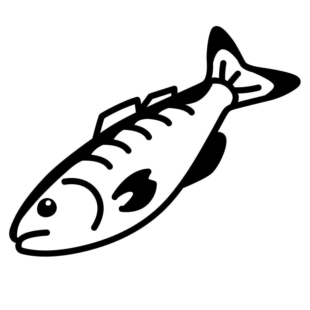 comic style pescado entero icon