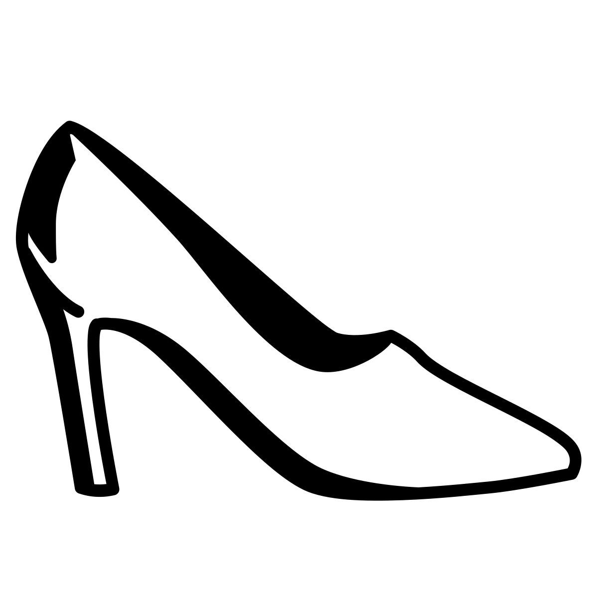 comic style scarpa da donna vista laterale icon
