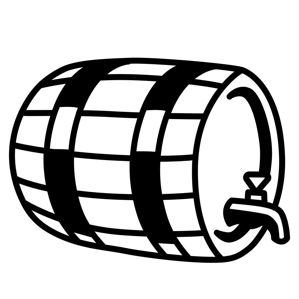 comic style barrel icon