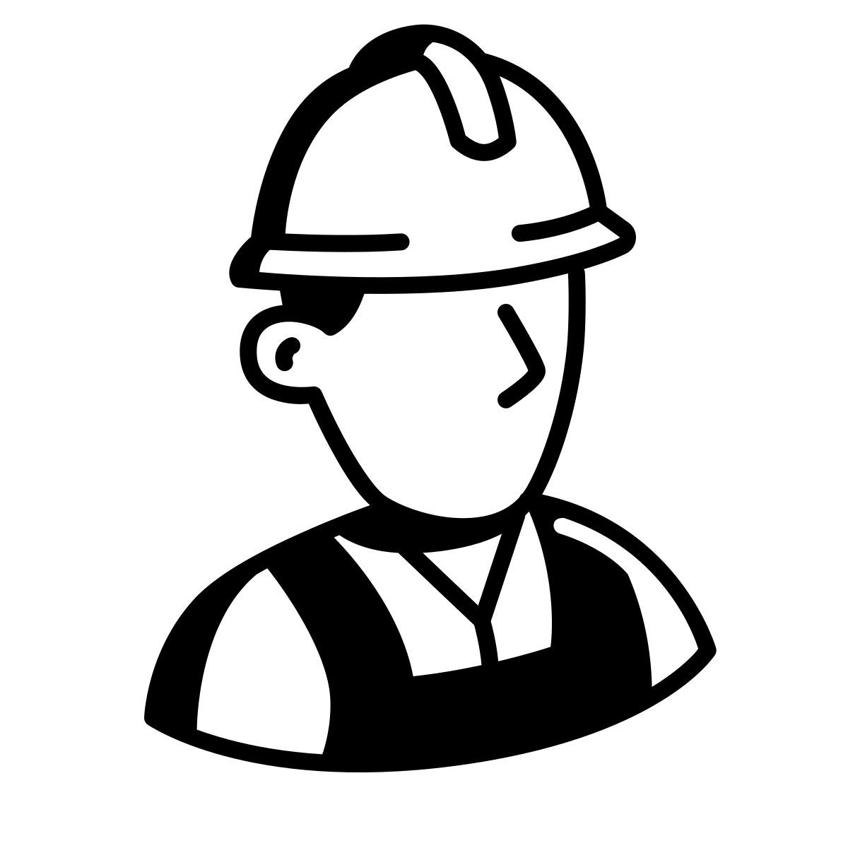 comic style engineer icon