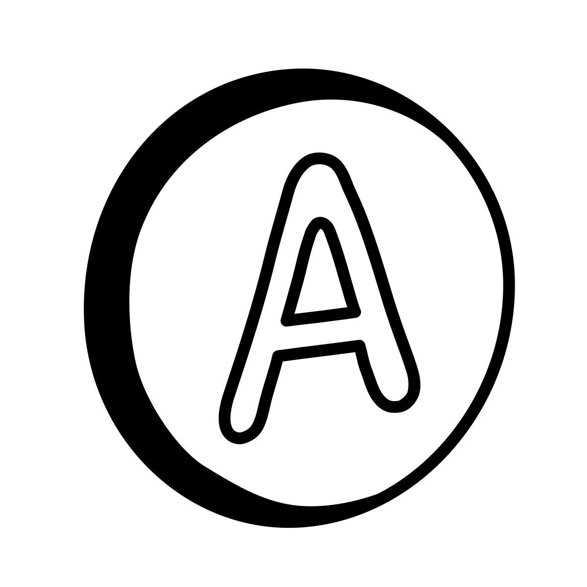comic style xbox a icon