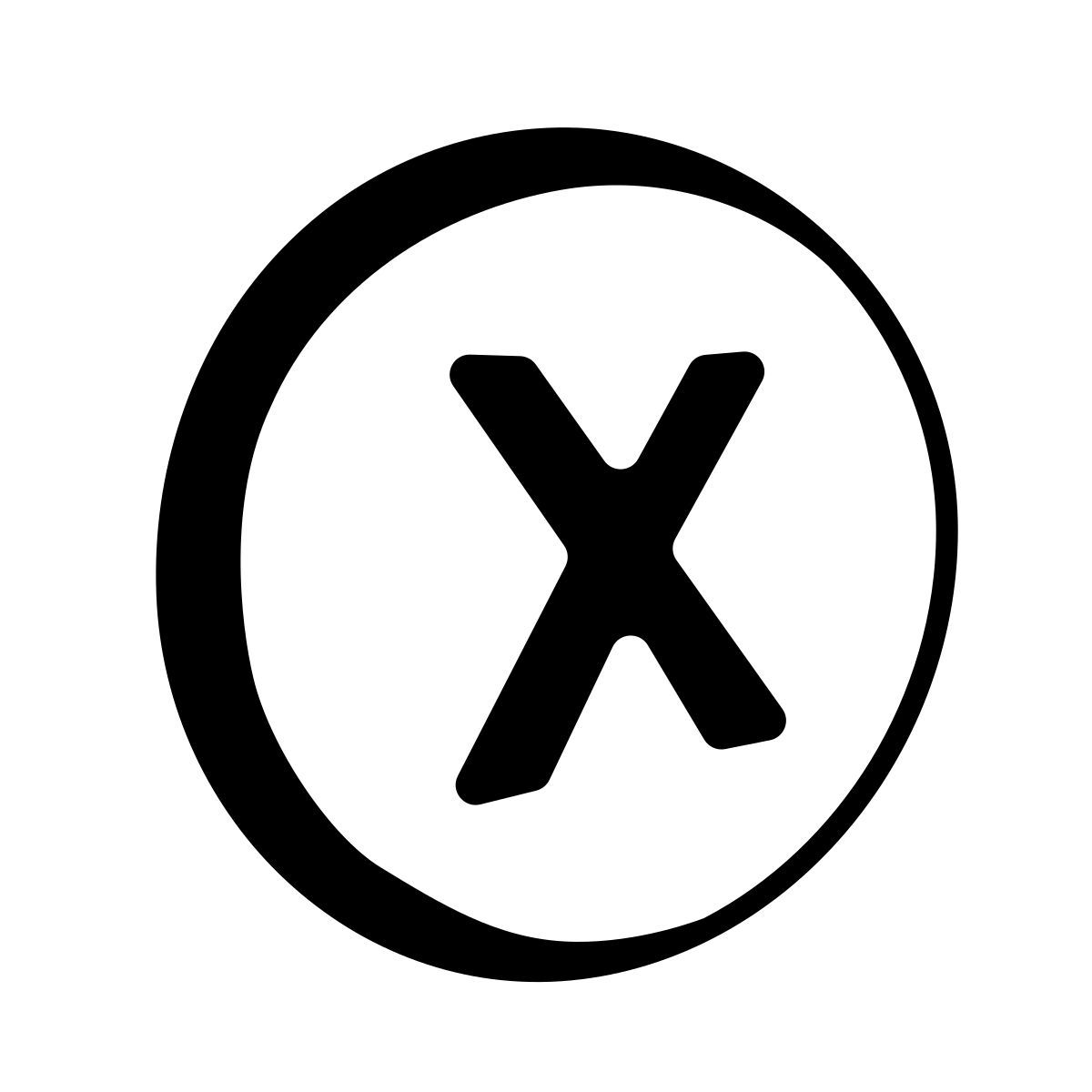 comic style xbox x icon
