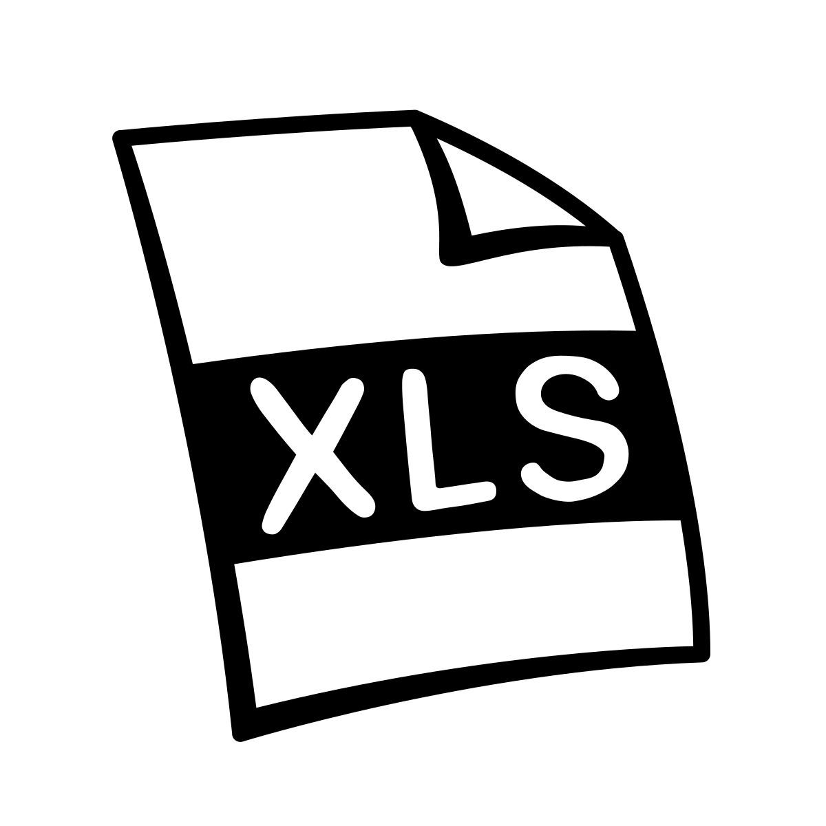 comic style xls icon