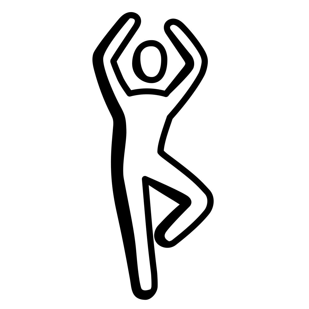 comic style yoga icon