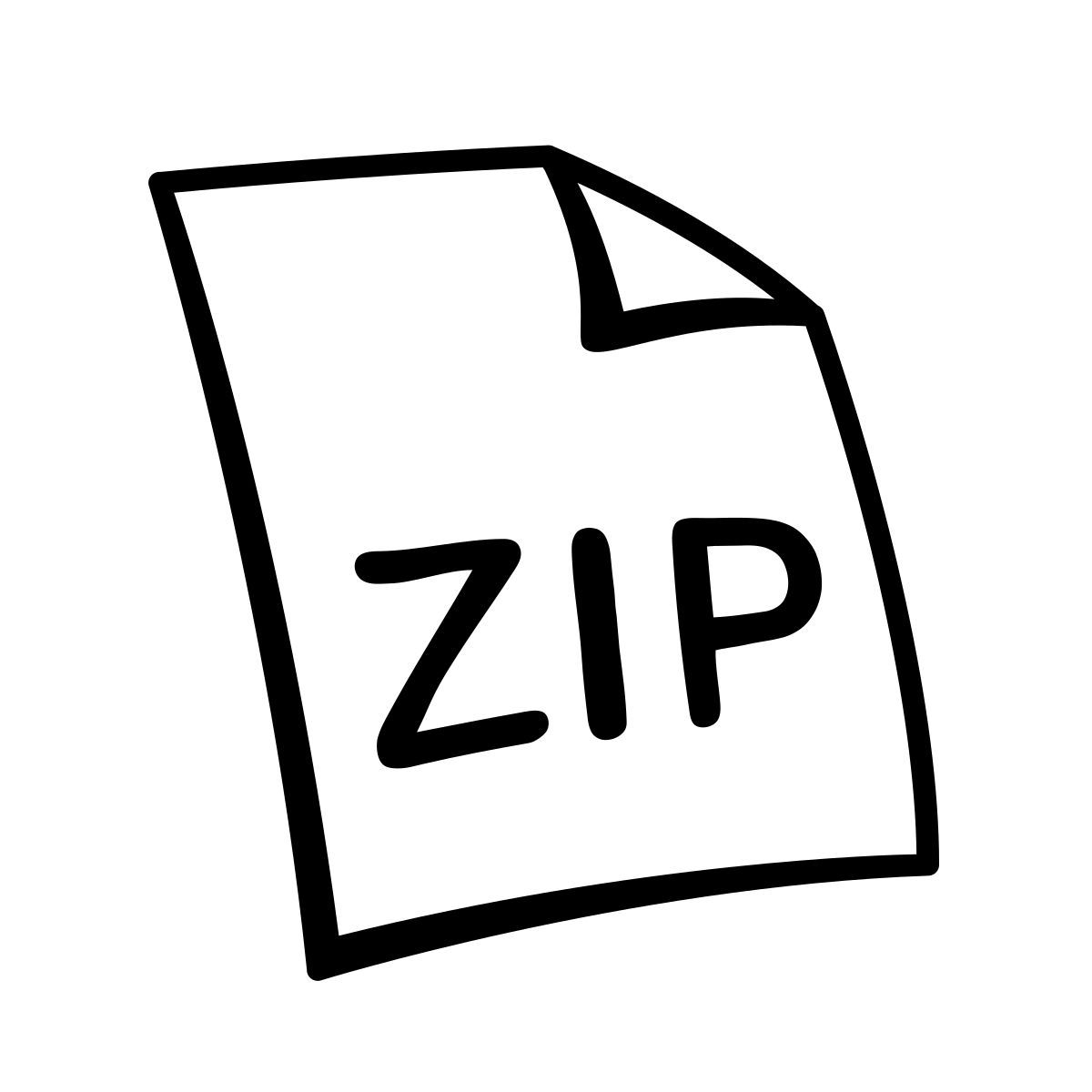 comic style zip icon
