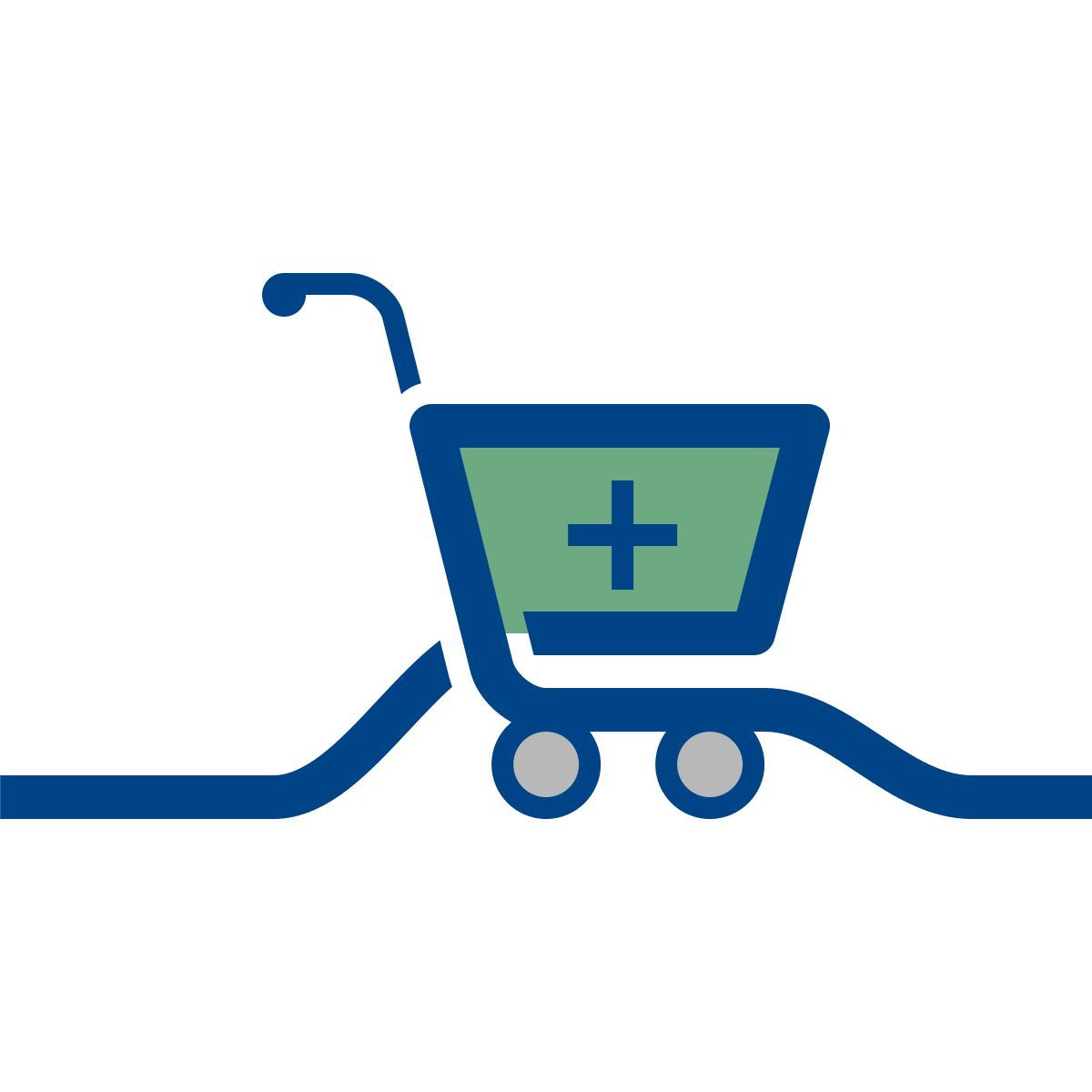 connect color style add shopping cart icon